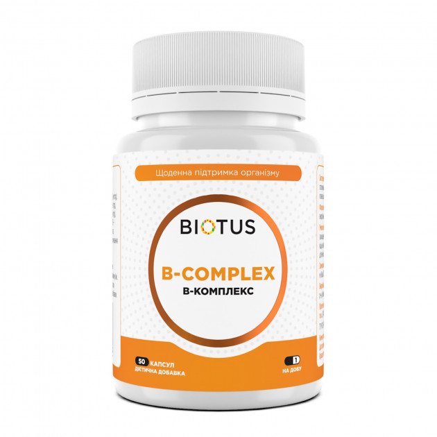 B-комплекс, B-complex, Biotus, 50 капсул