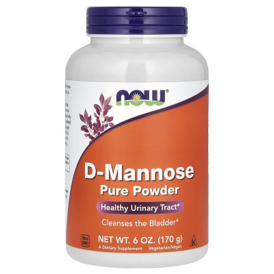 D-манноза, D-Mannose, Now Foods, чистий порошок, 170 г
