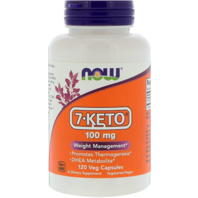 7 кето DHEA, 7-Keto, Now Foods, 100 мг, 120 вегетаріанських капсул