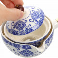 Дорожный набор для чайной церемонии керамический Blue+White