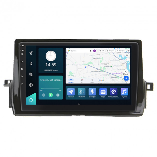 Штатная магнитола Lesko для Toyota Camry VIII (XV70) Рестайлинг 2020- экран 10" 4/32Gb 4G Wi-Fi GPS Top