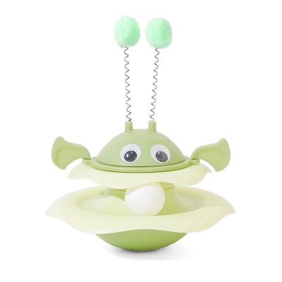 Игрушка Taotaopets 014435 для кота интелектуальная Неваляшка Green