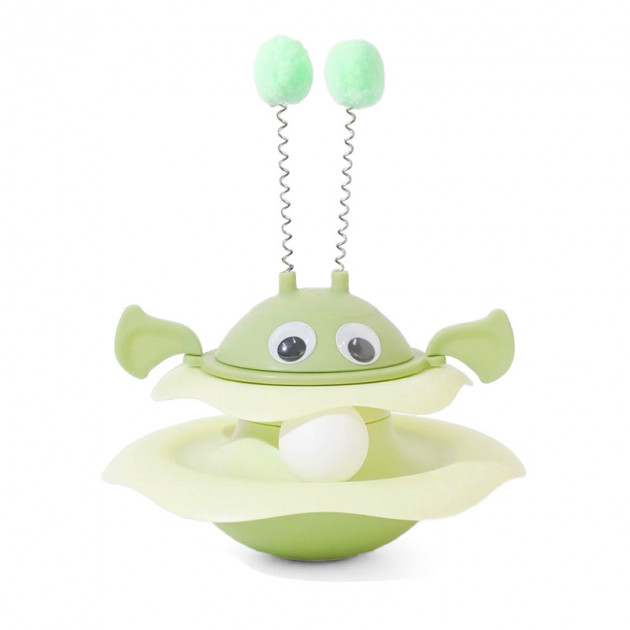 Игрушка Taotaopets 014435 для кота интелектуальная Неваляшка Green