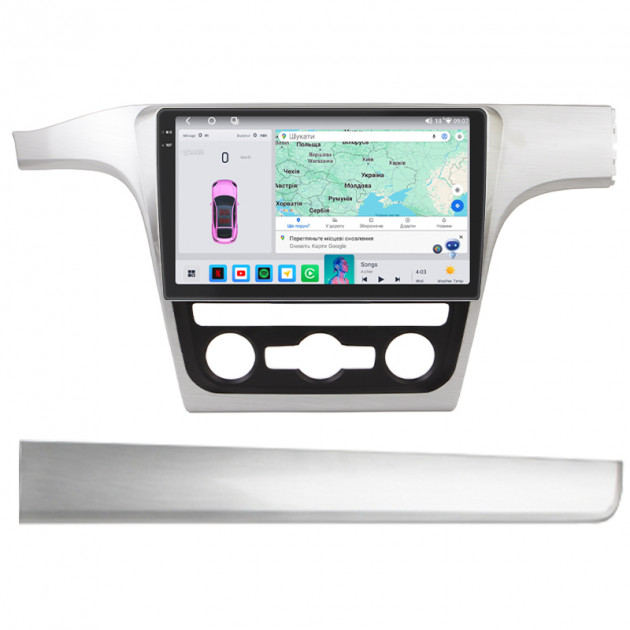 Штатная магнитола Lesko для Volkswagen Passat I / NMS  2011-2018 экран 10" 4/64 QLED CarPlay 4G Wi-Fi GPS 360 Prime
