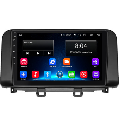 Штатная магнитола Lesko для Hyundai Kona I 2017-2020 экран 10" 2/32Gb Wi-Fi GPS Base