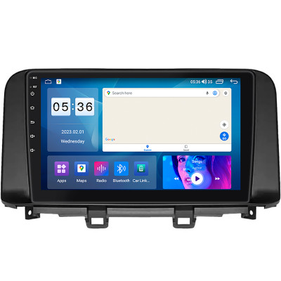 Штатная магнитола Lesko для Hyundai Kona I 2017-2020 экран 10" 4/64Gb CarPlay 4G Wi-Fi GPS Prime
