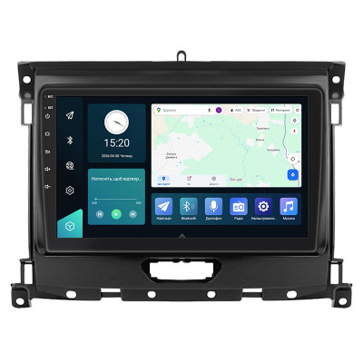 Штатная магнитола Lesko для Ford Ranger III Рестайлинг 2 2019-2023 экран 9" 4/32Gb 4G Wi-Fi GPS Top