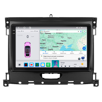 Штатная магнитола Lesko для Ford Ranger III Рестайлинг 2015-2019 экран 9" 4/64Gb CarPlay 4G Wi-Fi GPS Prime