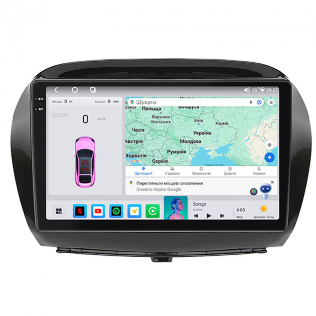 Штатная магнитола Lesko для Honda FR-V  2004-2009 экран 10" 4/64 QLED CarPlay 4G Wi-Fi GPS 360 Prime
