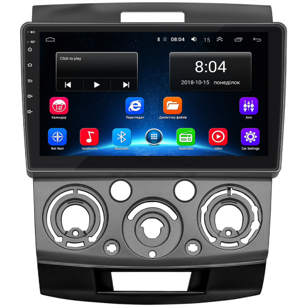 Штатная магнитола Lesko для Ford Ranger II 2006-2009 экран 9" 2/32Gb Wi-Fi GPS Base