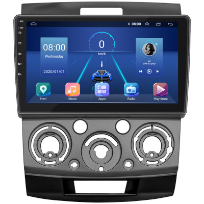 Штатная магнитола Lesko для Ford Ranger II 2006-2009 экран 9" 4/64Gb 4G Wi-Fi GPS Top