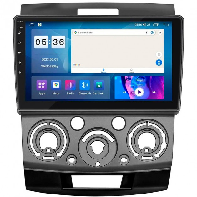 Штатная магнитола Lesko для Ford Ranger II Рестайлинг 2009-2011 экран 9" 2/32Gb CarPlay 4G Wi-Fi GPS Prime
