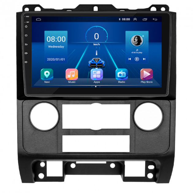 Штатная магнитола Lesko для Ford Escape I Рестайлинг 2 2007-2012 экран 9" 2/32Gb 4G Wi-Fi GPS Top
