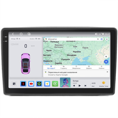 Штатная магнитола Lesko для Ford Escape I Рестайлинг 2004-2007 экран 9" 4/64 QLED CarPlay 4G Wi-Fi GPS 360 Prime