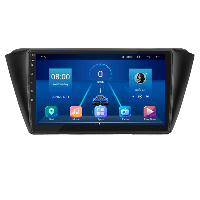 Штатная магнитола Lesko для Skoda Fabia III Рестайлинг 2018-2021 экран 9" 2/32Gb 4G Wi-Fi GPS Top