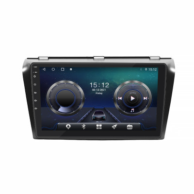 Штатная магнитола Lesko для Mazda 3 I (BK) Рестайлинг 2006-2009 экран 9" 4/32Gb 4G Wi-Fi GPS Top