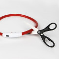 Светодиодный LED ошейник L-18 USB светящийся водоотталкивающий для собак и котов  Red M