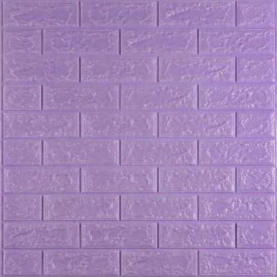 3D панель самоклеющаяся 700x770x5мм кирпич светло-фиолетовый (015-5) SW-00000083