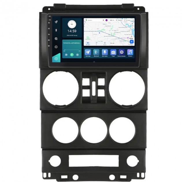 Штатная магнитола Lesko для Jeep Wrangler 4 doors 2007-2010 экран 9" 2/32Gb 4G Wi-Fi GPS Top