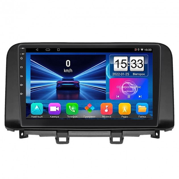 Штатная магнитола Lesko для Hyundai Kona I Рестайлинг 2020-2021 экран 10" 4/64Gb CarPlay 4G Wi-Fi GPS Prime