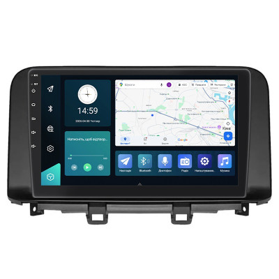 Штатная магнитола Lesko для Hyundai Kona I Рестайлинг 2020-2021 экран 10" 4/64Gb 4G Wi-Fi GPS Top