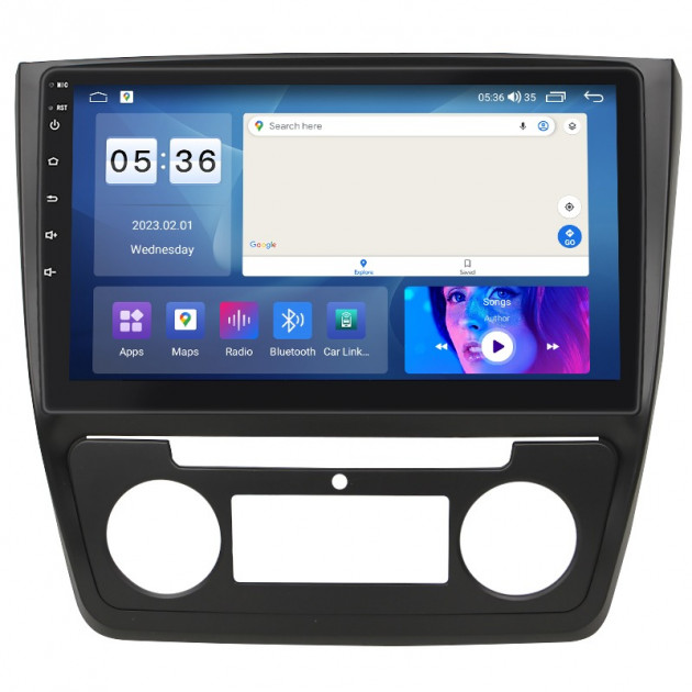 Штатная магнитола Lesko для Skoda Yeti I Рестайлинг type B 2013-2018 экран 10" 2/32Gb CarPlay 4G Wi-Fi GPS Prime
