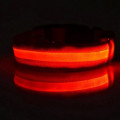 Светодиодный LED ошейник USB светящийся для собак и котов Red L