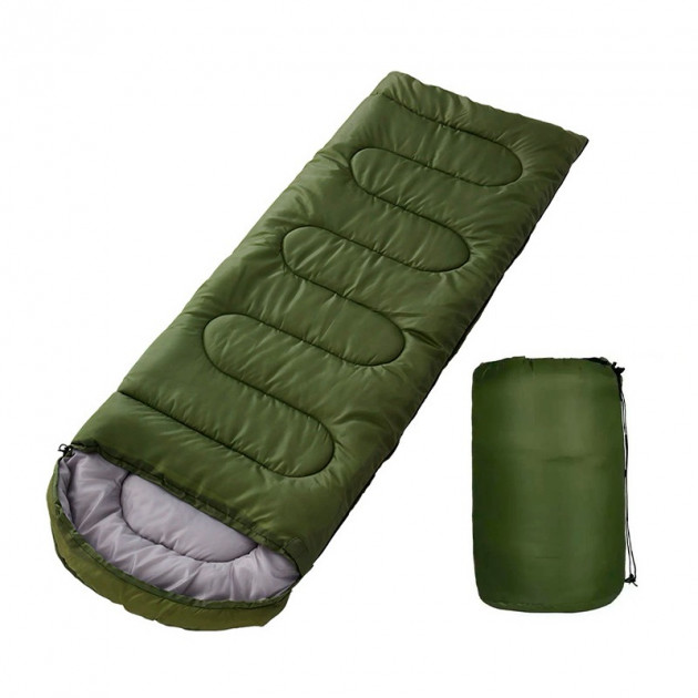 Спальный мешок для туризма 0021 210*75 см Green  2,4 кг