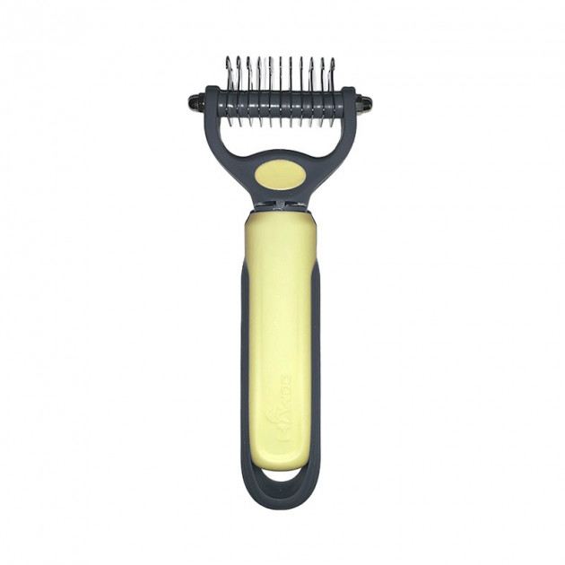 Колтунорез Taotaopets 04A4413 для удаления подшерстка шерсти для собак и кошек Yellow