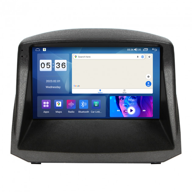 Штатная магнитола Lesko для Ford Fiesta Mk6 2008-2013 экран 9" 2/32Gb CarPlay 4G Wi-Fi GPS Prime