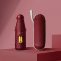Мини-зонт 190T карманный с чехлом капсулой Burgundy