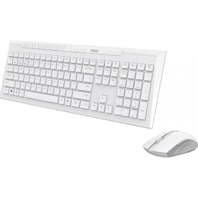 Комплект (клавіатура, миша) бездротовий Rapoo 8210М Wireless White