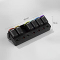 Таблетница ZS-POZ7 органайзер для таблеток 7 ячеек на 7 дней Black