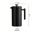 Кофейный заварник френч-прес Choxila 12256 1000 мл Black