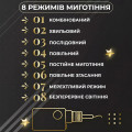 Гірлянда штора світлодіодна GarlandoPro зірка та ялинка 120LED 3х0,9 м 8 режимів Жовтий 1733072Y