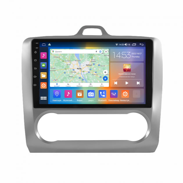 Штатная магнитола Lesko для Ford Focus II 2004-2008 экран 9" 2/32Gb CarPlay 4G Wi-Fi GPS Prime