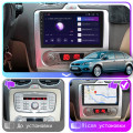 Штатная магнитола Lesko для Ford Focus II 2004-2008 экран 9" 4/64Gb CarPlay 4G Wi-Fi GPS Prime