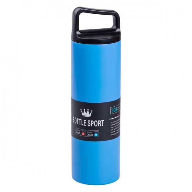 Термос металевий 500 мл Bottle Sport з вакуумною ізоляцією синій HPGM5009BL