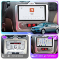 Штатная магнитола Lesko для Ford Focus II 2004-2008 экран 9" 4/64 QLED CarPlay 4G Wi-Fi GPS 360 Prime