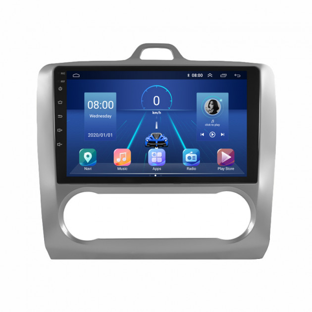 Штатная магнитола Lesko для Ford Focus II 2004-2008 экран 9" 2/32Gb 4G Wi-Fi GPS Top