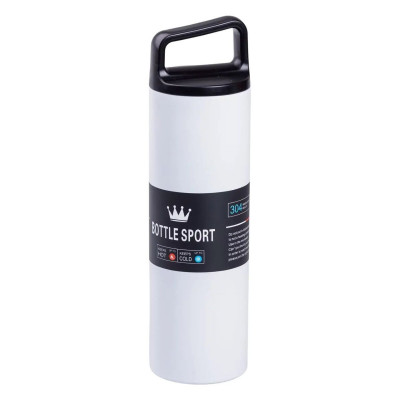 Термос металевий 500 мл Bottle Sport з вакуумною ізоляцією білий HPGM5009W