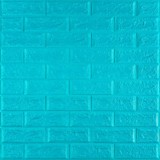 3D панель самоклеюча 700х770х5мм цегла Бірюза (002-5) SW-00000084
