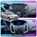 Штатная магнитола Lesko для Ford Focus III Рестайлинг 2014-2019 экран 9" 4/64 QLED CarPlay 4G Wi-Fi GPS 360 Prime