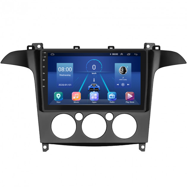 Штатная магнитола Lesko для Ford Galaxy II 2006-2010 экран 9" 2/32Gb 4G Wi-Fi GPS Top