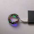 Гірлянда роса 20 метрів USB на 200 led світлодіодів крапля на зеленому дроті мультиколор USB200L20MGML