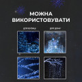 Гірлянда роса на пульті 50 метрів на 500 led світлодіодів крапля на білому дроті синя 500L50MWBL
