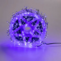 Гірлянда нитка хвойна лапа 30 метрів  640 led зелений дріт синя D1750BL