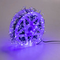 Гірлянда нитка хвойна лапа 30 метрів  640 led зелений дріт синя D1750BL