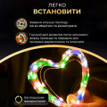 Гірлянда роса на пульті 100 метрів на 1000 led світлодіодів крапля на зеленому дроті мультиколор 1000L100MGML