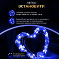 Гірлянда роса на пульті 50 метрів на 500 led світлодіодів крапля на зеленому дроті синя 500L50MGBL